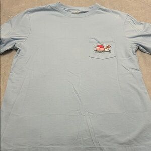 Vineyard Vines Light Blue Baseball Pocket T-Shirt - Men's